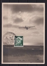 AO642) Deutsches Reich Karte mit Flugzeug Stempel Cranz-Rossitten-Schiffspost