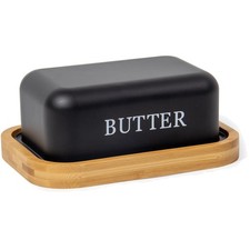 Butterdose Edelstahl Schwarz