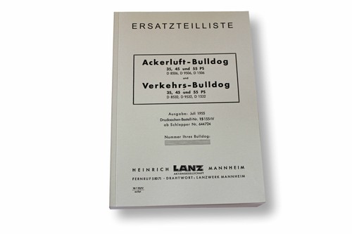 Ersatzteilliste lanz bulldog - ersatzteilliste,