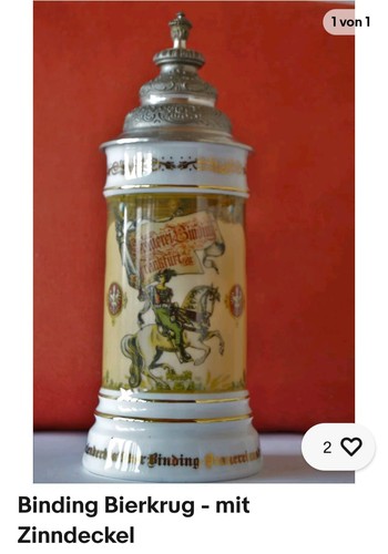 Binding bierkrug mit - binding,