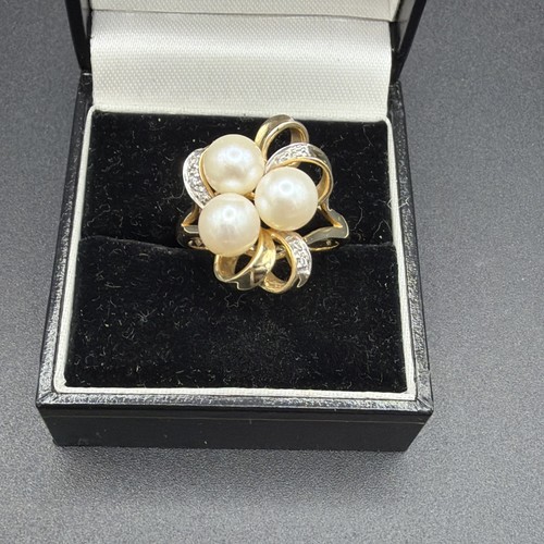 Cluster ring gold und - kt,