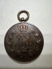 Sachsen Medaille Friedrich August Bronze 29 mm/  12,2 g  Original