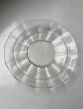 6 Stück Dessert Teller Glas, wohl 40iger Jahre Vintage, 15 cm ⌀ 