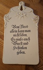 Porzellan Brettchen mit Spruch