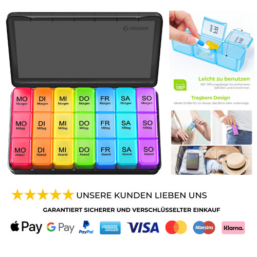 Tablettenbox tage fächer - tablettenbox, 3