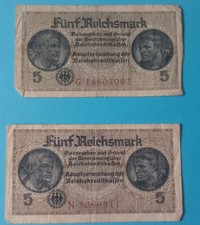 2 Banknoten Deutschland 5