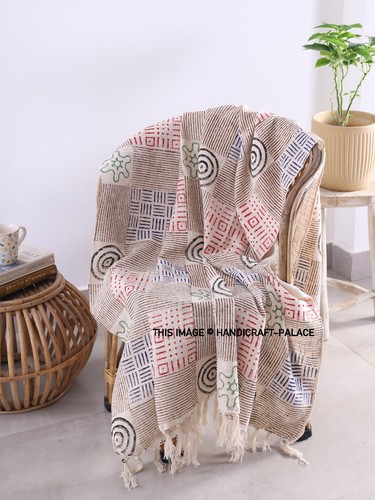 Beige rote hand blockdruck - hand,