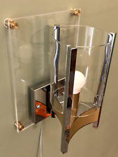 Angelo Gaetano Sciolari Italien Wandleuchte Plexiglas Halterung