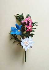 Kunstblumen Anstecker Almrausch Boutonniere