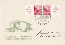 Autogramm Egon Krenz SED  Schmuckumschlag  SSt DEBRIA 4.9.59 handsigniert- rar!