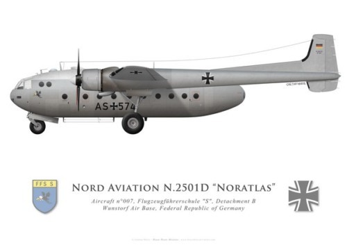 Print nord 2501d noratlas - nord, n.2501d