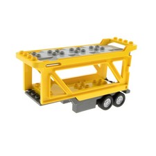 1x Lego Duplo LKW Anhänger Autotransporter gelb grau Aufbau 93147 48123c01