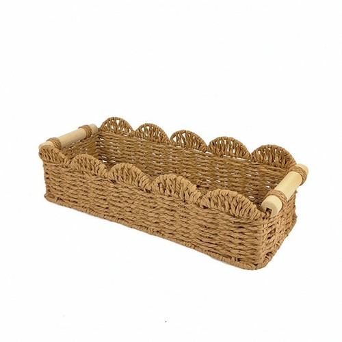 Flechtkorb mit holzgriffen