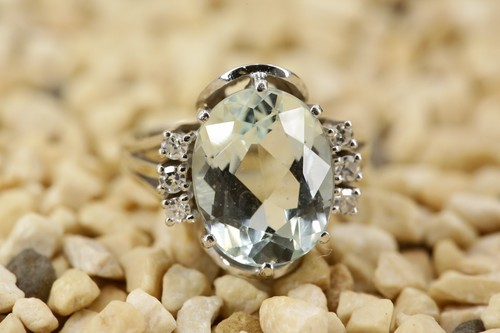 Aquamarin ring 585 - aquamarin,