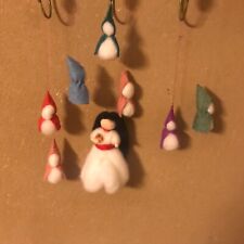 Waldorf Mobile Schneewittchen u 7 Zwerge Märchen  HANDARBEIT Märchenwolle