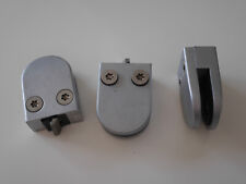 3x Glashalter Klemmhalter Geländer Glasplattenhalter ca. 30 x 50 mm