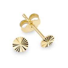 Ohrstecker 3,8 mm  diamantiert 333 Gold 1 Paar Unisex Damen Herren