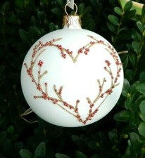  Christbaumschmuck - Glas - Kugeln - Hänger - Herz