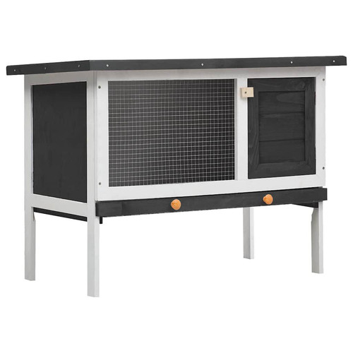 Kaninchenstall ebene grau - 1,