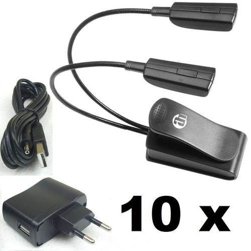 10x led klemmlampe - led,