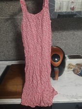 Mädchen Sommer Kleid  GR. 158/ 164 Rot Blumen Muster