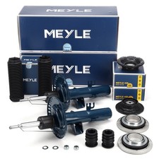 2x MEYLE Stoßdämpfer + Dreckschutz + HD Domlager für VW TRANSPORTER T5 T6 vorne