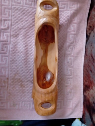 Längliche schale aus holz - schale,