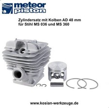 CC1458 Original METEOR 48 mm Zylinder Zylindersatz für Stihl 036 MS360 Motorsäge