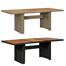 Gartentisch Poly Rattan Garten Esstisch Terrassentisch Tisch Braun 200x100x74 cm