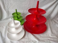 3 x Retro Koziol Babell Kuchen Cupcake Ständer Stapelbar Tee Buffet Party 