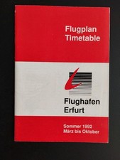 Flugplan Erfurt Airport Timetable 1992