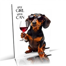 Schild Hund Dackel Artprint