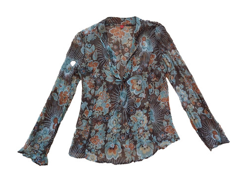 Hauchzarte seiden bluse tunika - seiden,