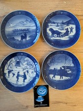 4 Sammelteller Wandteller Weihnachten Royal Copenhagen 1968 1986 1987 1989