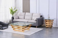 Designer Couchtisch vergoldet