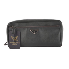 PRADA Reiseetui aus Saffiano Leder Luxus Designer Kosmetiktasche  OP: 890 €