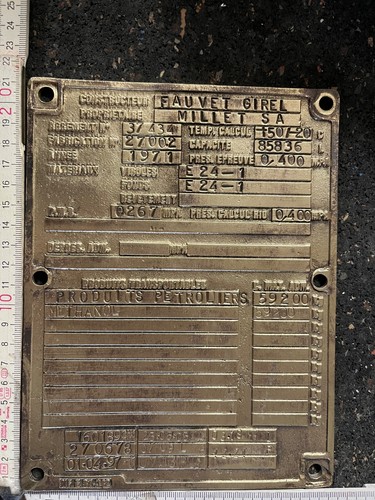 Waggonschild kesselschild - waggonschild, /