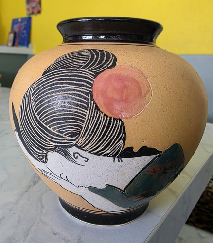 Keramikvase bauchig