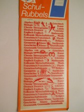 Schulrubbels rot Rubbelbuchstaben Schulfächer Schule abrubbeln Buchstaben