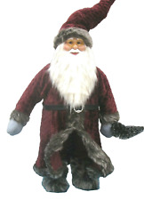  Weihnachtsmann XXL DEKO 95 cm stehend Weihnachten Santa bordeaux rot  Nikolaus