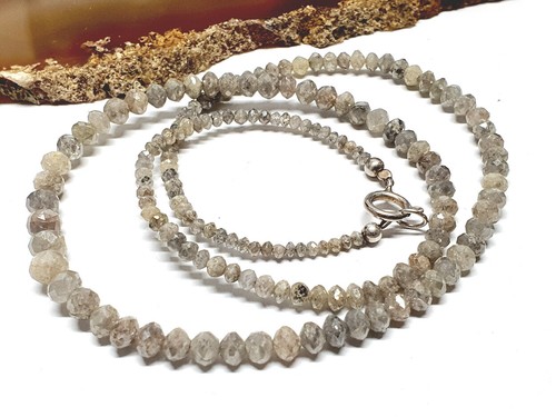 Diamant halskette facettiert - diamant,