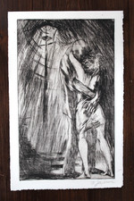 Inge Jastram    Kaltnadelradierung   handsigniert