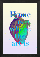 Herz gerahmtes Wandbild Poster