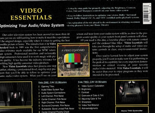 Laserdisc video essentials - video,