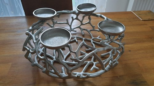 Adventskranz aus metall alu - adventskranz,