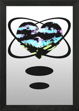 Interstellares Herz gerahmtes