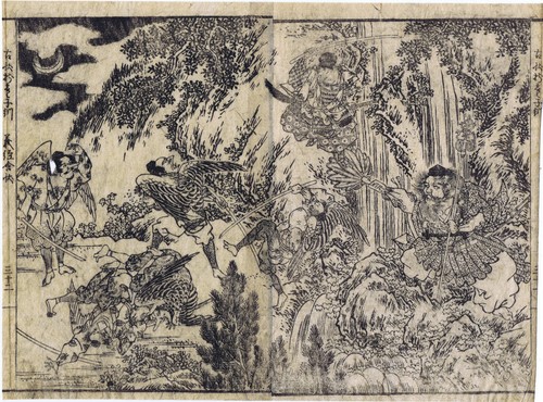 Illustration yokai tengu - -,
