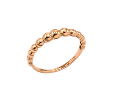 Goldring Kugelring aus 750er Echtgold (18 Karat) – Damenring, Ringgröße 54