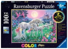 Puzzle Ravensburger Einhörner im Mondschein 100 Teile XXL Color Starline Einh...