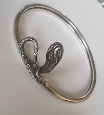 Vintage Oberarmspange, Oberarmreif Schlange 925er Silber Ø ca. 85 mm 32,4 gramm